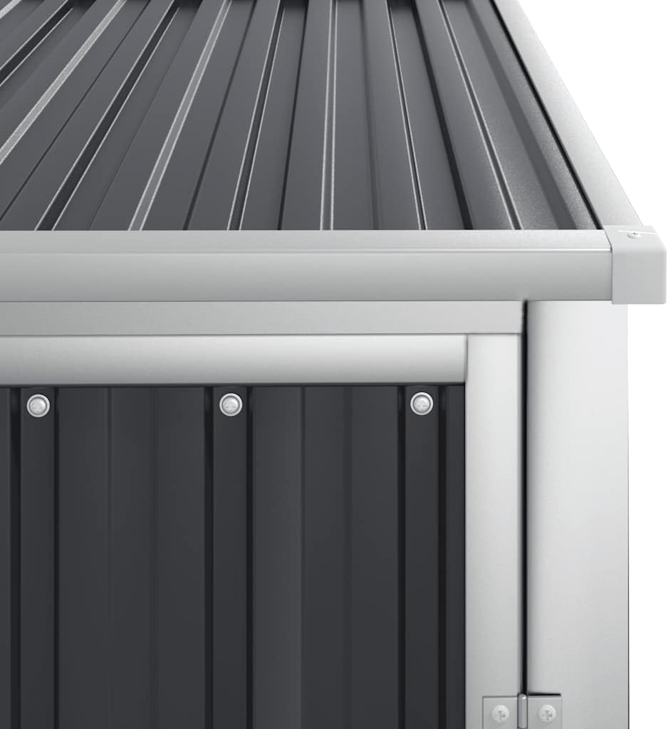 vidaXL Abri de Jardin, Acier Galvanisé, Anthracite, 88x89x159 cm, Armoire de Rangement Extérieure, Porte Verrouillable, Organisateur d’Outils, Résistant aux Intempéries, Terrasse
