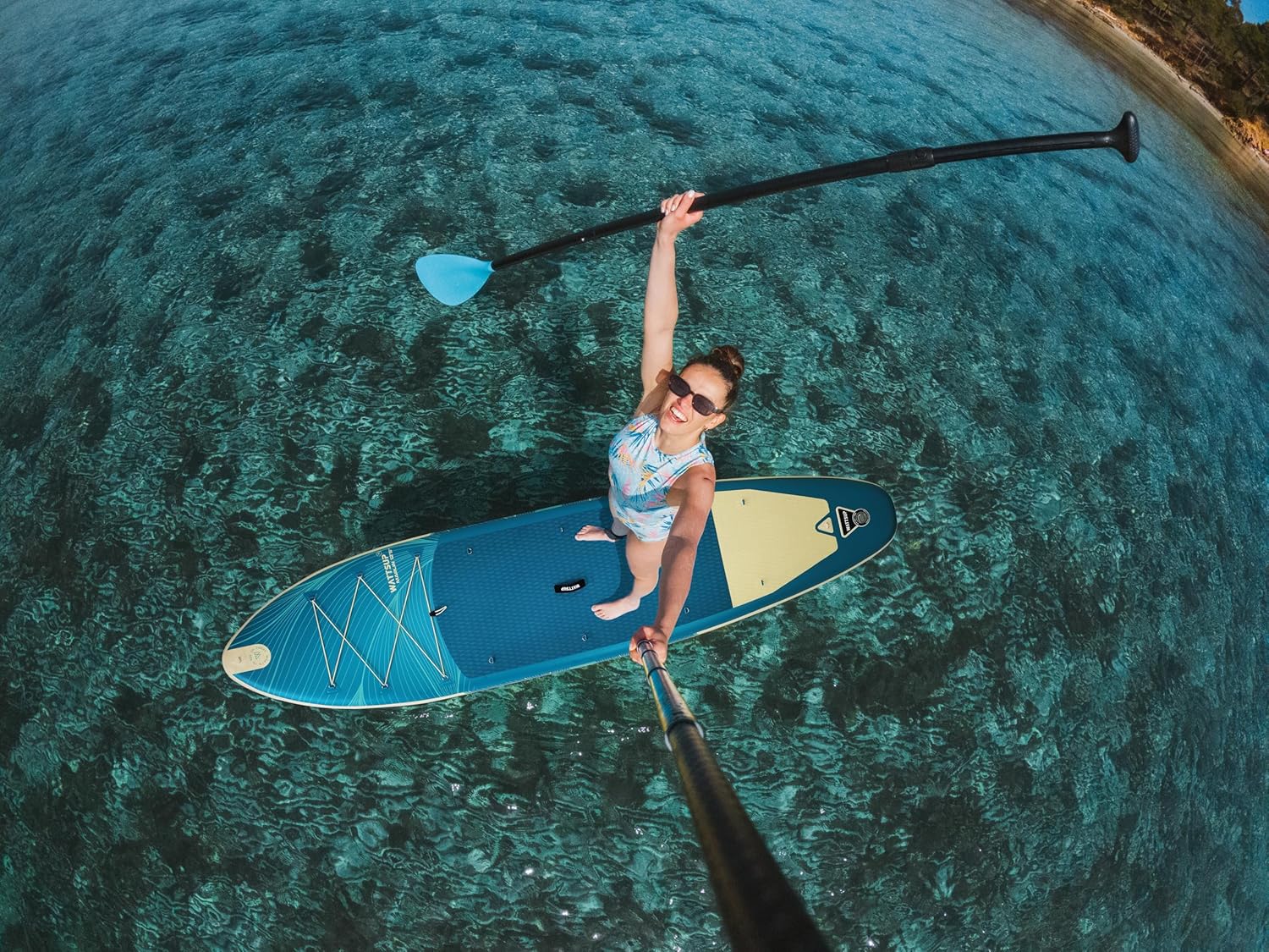 Wattsup - Sup Stand Up Paddle Gonflable - Gamme Essentials - Dropstitch - Pack Complet : Pagaie 2in1 Leash Pompe Sac de Transport