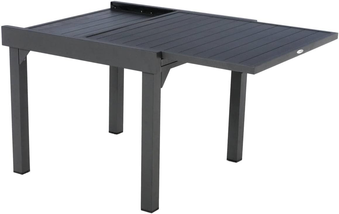 Hespéride - Piazza extensible - 180/240x90 cm - alu gris, 8 places