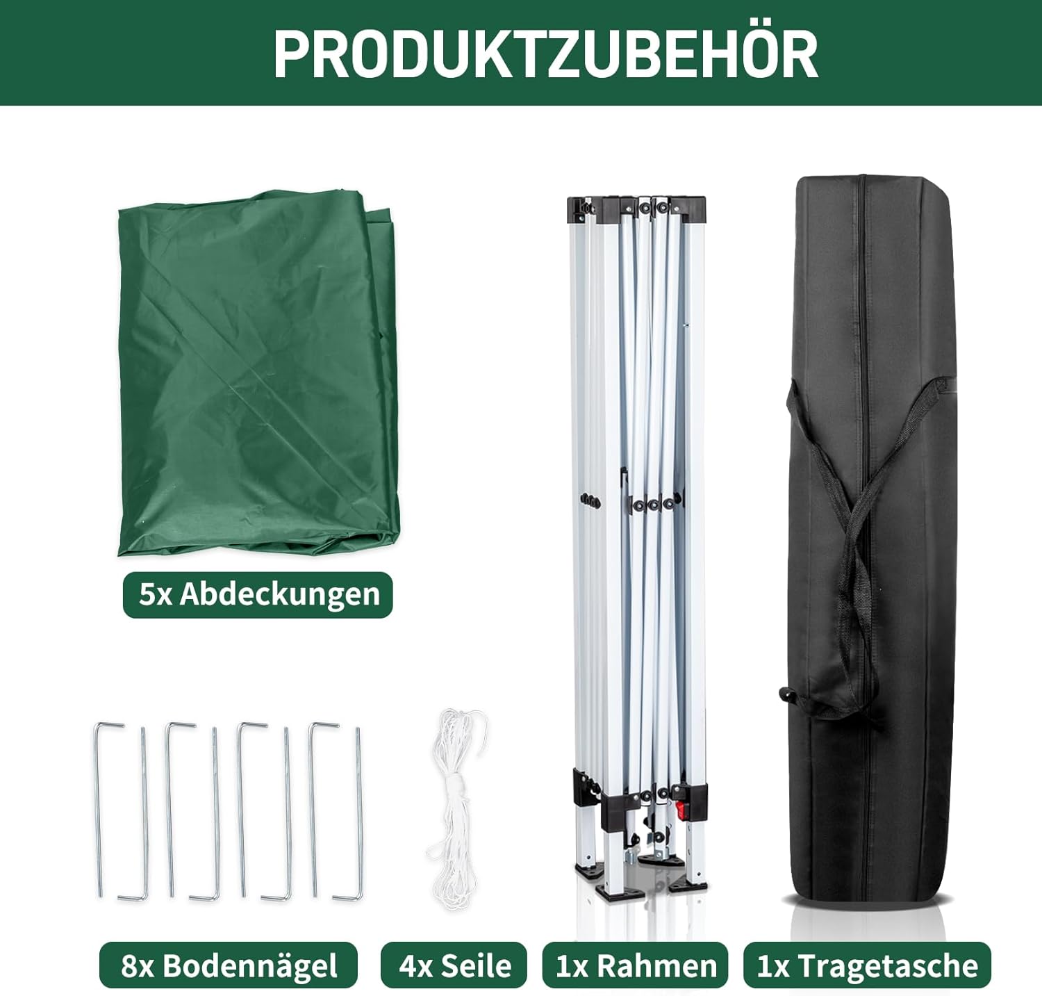 LEADZM - tonnelle pliante 2x2m - imperméable, UV50+, acier - LEADZM