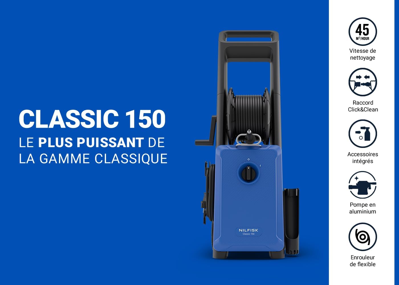 Nilfisk - Classic série - 150 Bar, 2200 W - nettoyeur haute pression