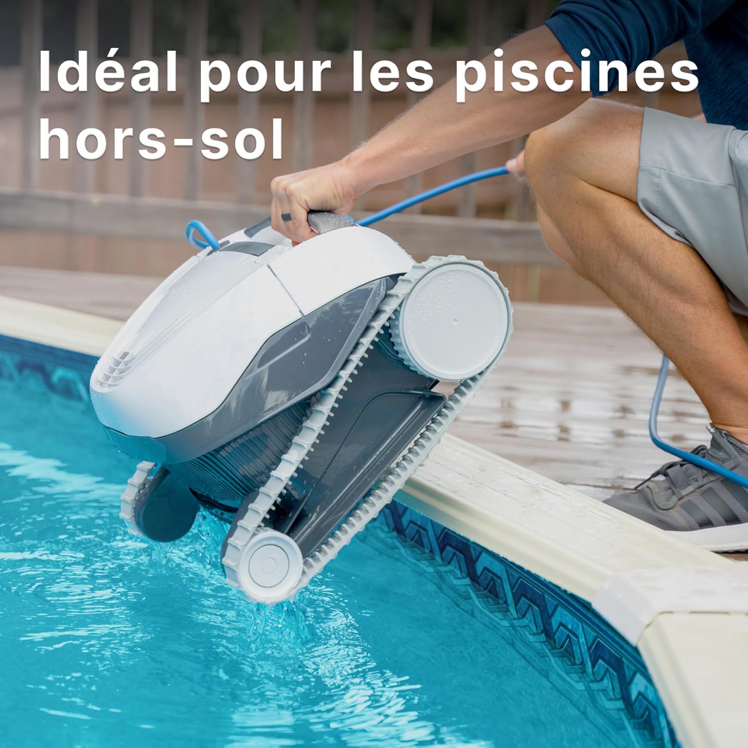 Dolphin - E10 Série - 8m - Robot piscine fond, filaire, éco-énergie