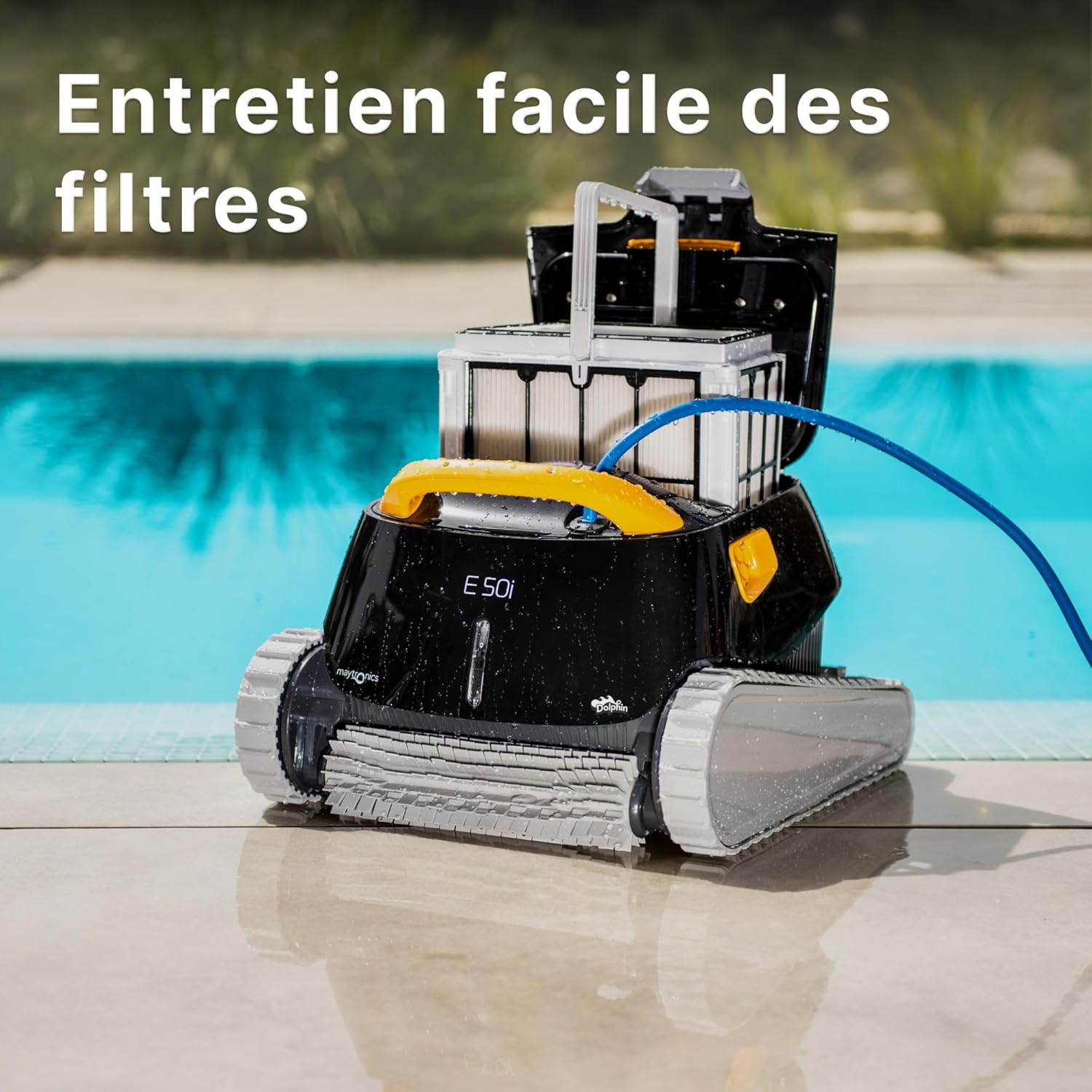 Dolphin - E50i série - piscine jusqu'à 15m - nettoyage complet - E50i