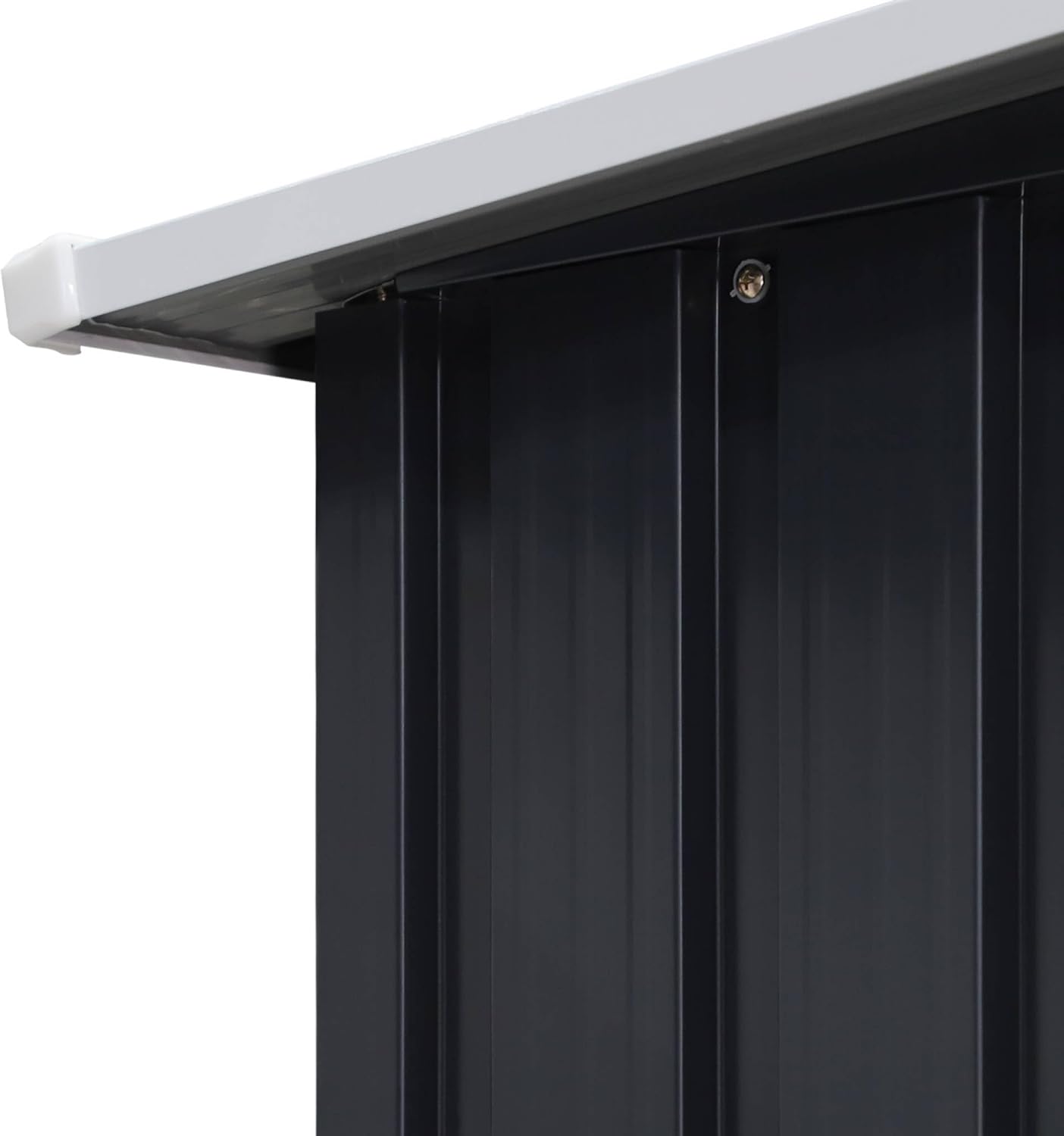 sweeek - Abri de Jardin en métal Couleur Anthracite 4.85m² avec puits de lumière - AUDOMAROIS-