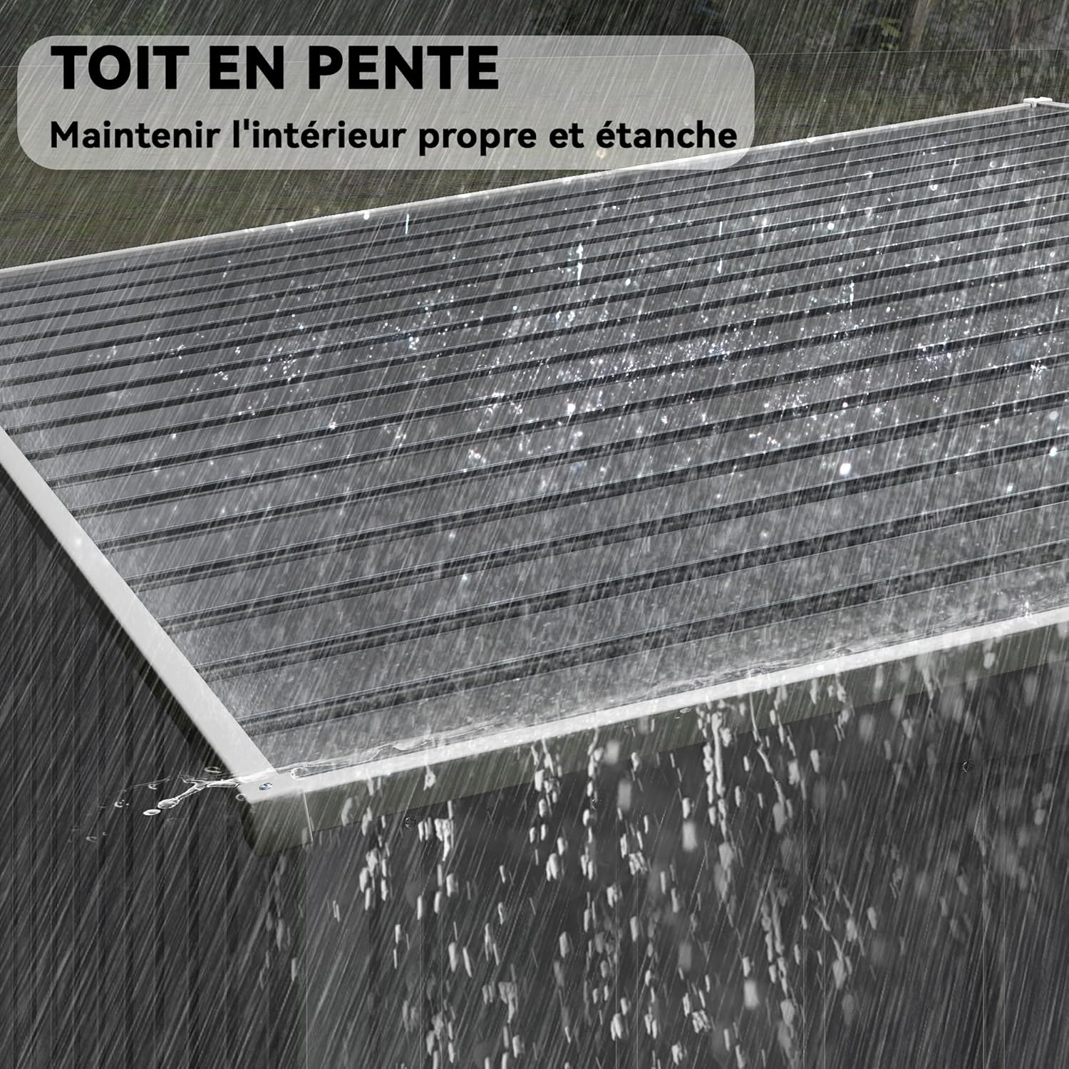 Outsunny - abri de jardin métal série fondation - 154x206,5x181 cm - toit incliné, 2 étagères, gris