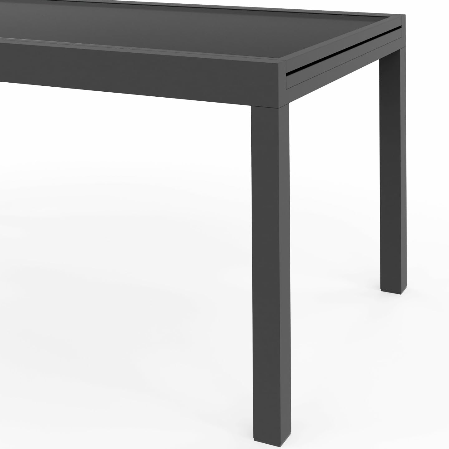 IDMarket - Madrid - table extensible 135-270 cm 8 à 12 pers. anthracite