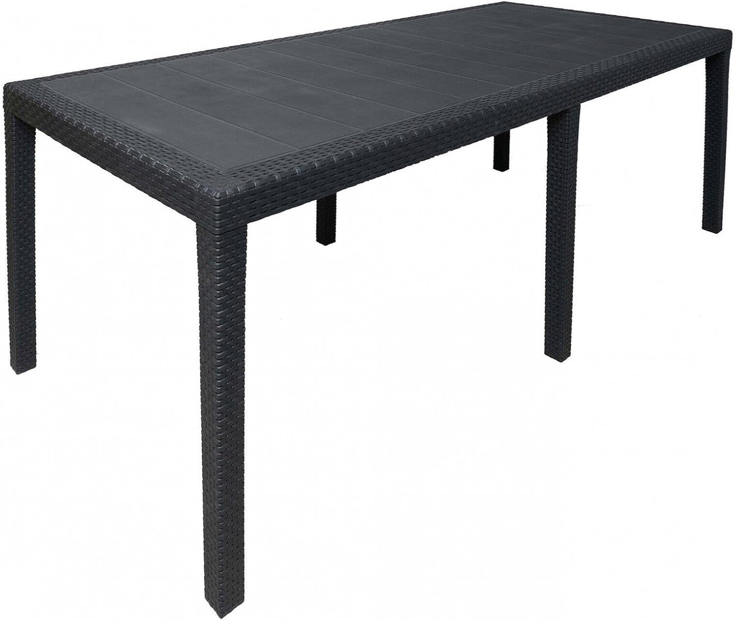 Dmora - table extensible extérieur anthracite - 150x90x72 cm - Made in Italy