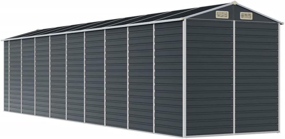 vidaXL Abri de Jardin Anthracite 191x810x198 cm Acier galvanisé