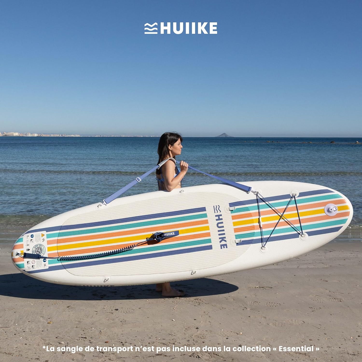 HUIIKE Paddle Gonflable Adulte avec Accessoires Inclus, Pagaie, Ailerons, Pompe. Planche de Stand Up Paddle Grande Stabilité et Résistance. 305 x 84 x 15 cm, Jusqu'à 130 kg