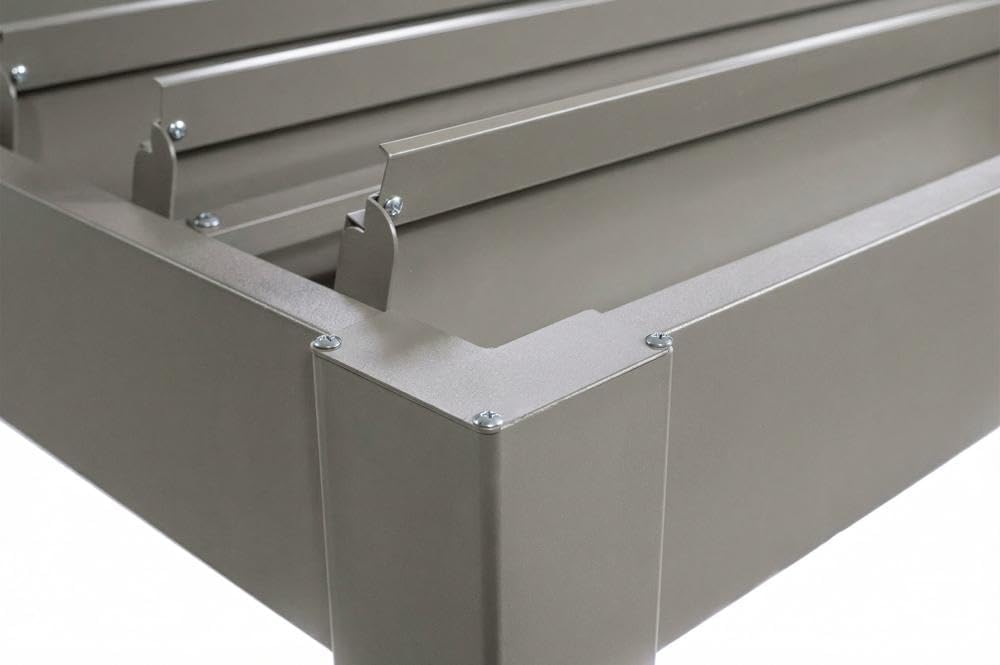 CAZEBOO - Piana - 3x2m - Pergola alu taupe, lames acier orientables