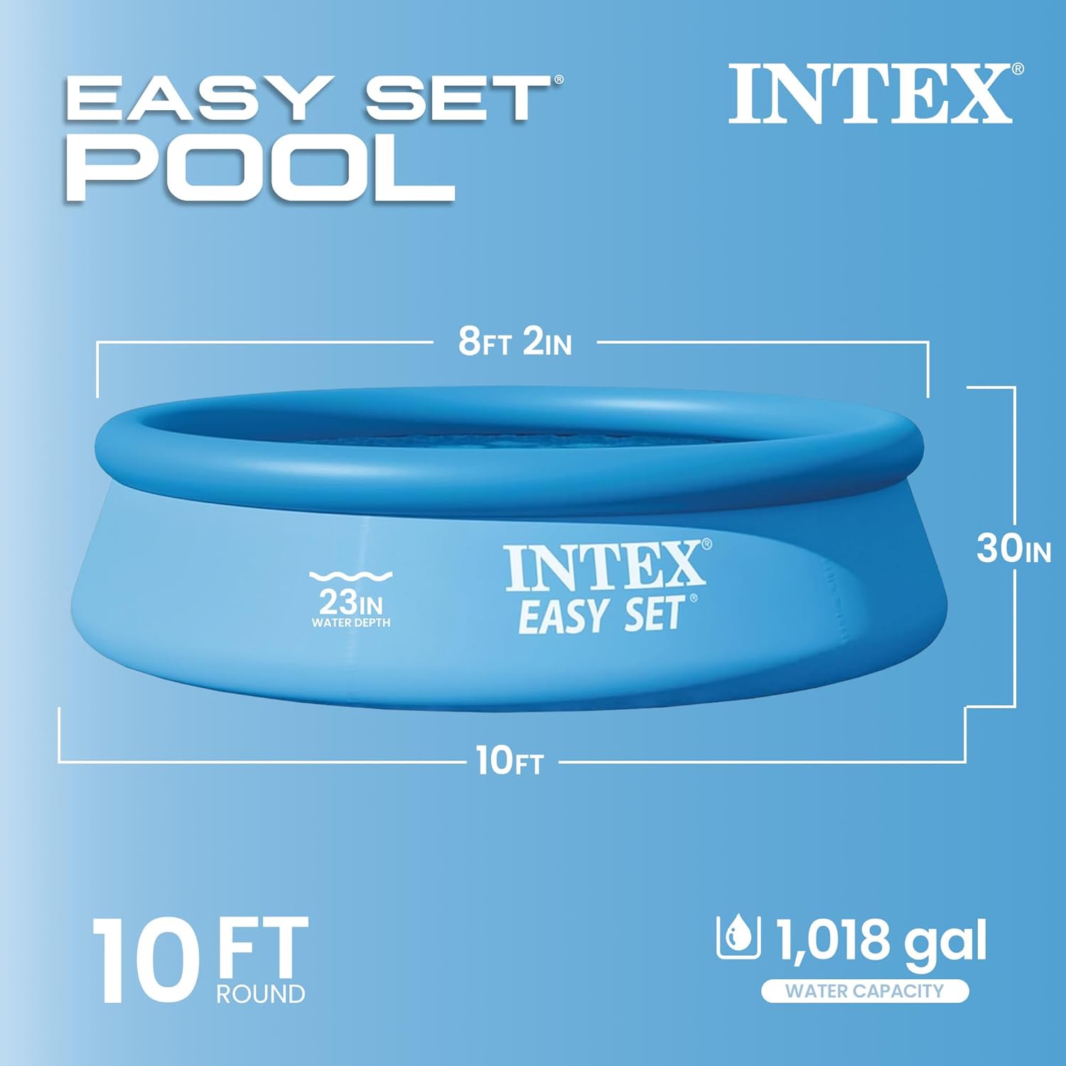 Intex - Easy Set autoportante - 3,05x0,76m - montage facile, Blue - 28120NP
