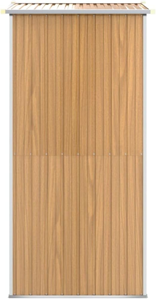 vidaXL Abri de Jardin Marron Clair 192x108x223 cm Acier galvanisé, Rangement de Jardin pour Les Outils, Rangement pour Outils d'extérieur, abris à Outils