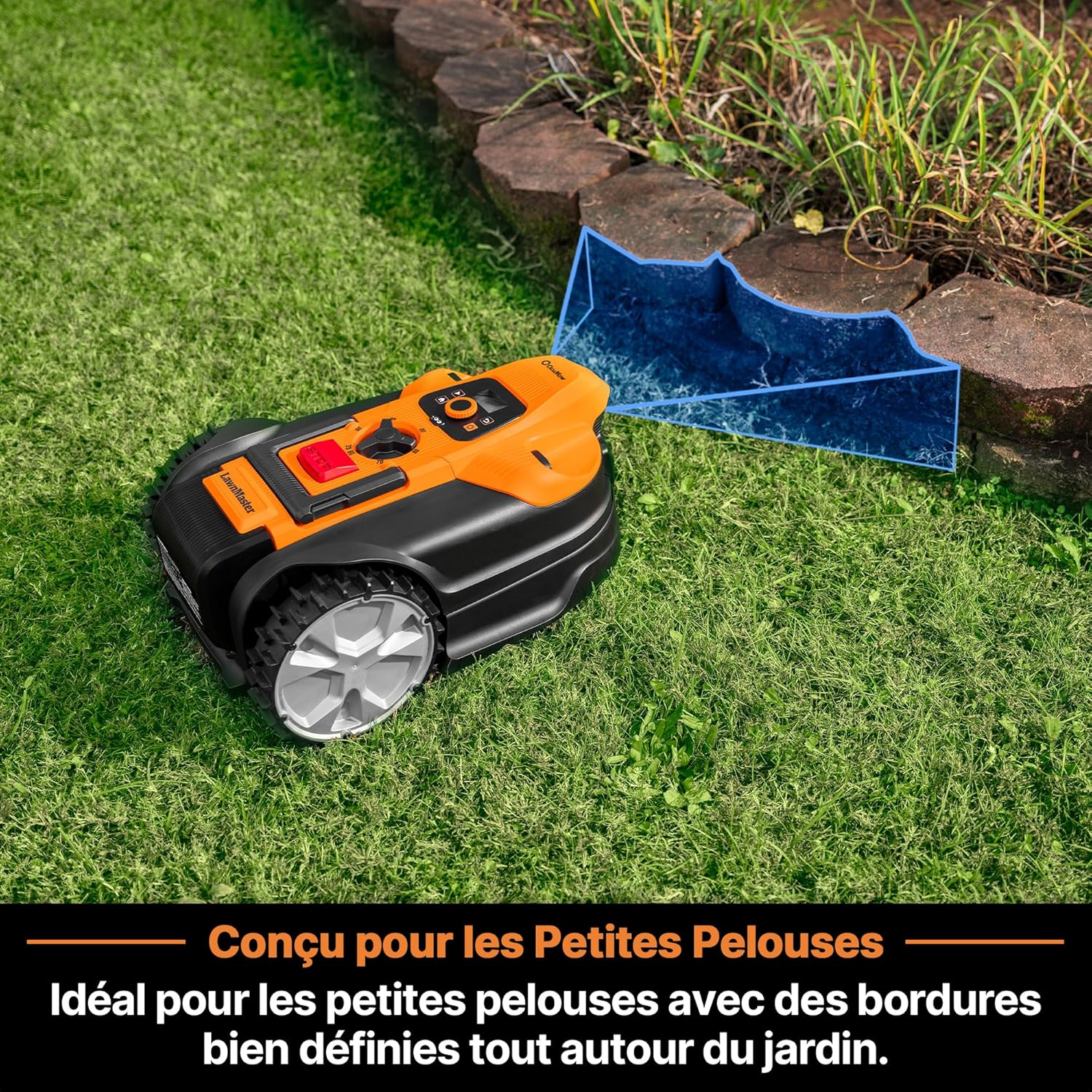 LawnMaster - OcuMow 18 - 800㎡, sans fil, navigation optique, évitement obstacles, app control 8007A/18T