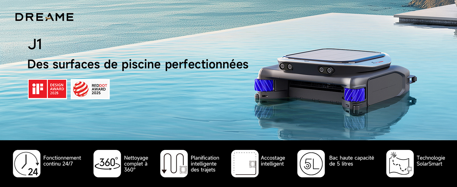 DREAME J1 robot nett. piscine
