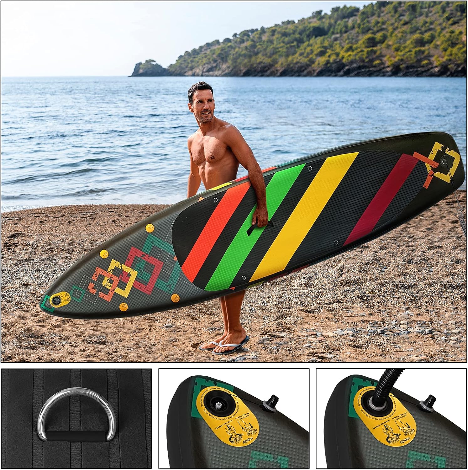 ALPIDEX - SUP Board 320x76x15 cm - gonflable, sac, pagaie, max 200kg
