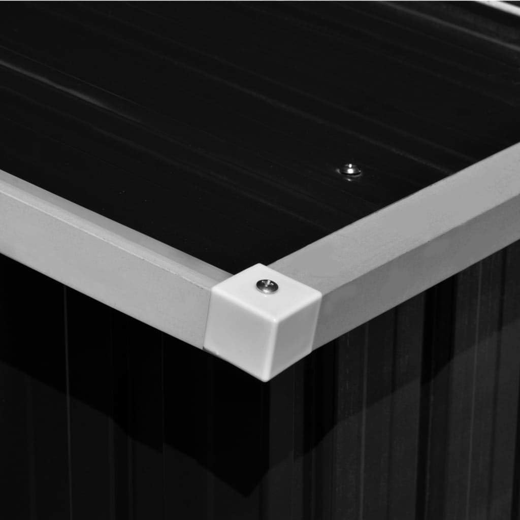 ShGaxin - abri de jardin métal anthracite - 257x298x178cm - rangement extérieur