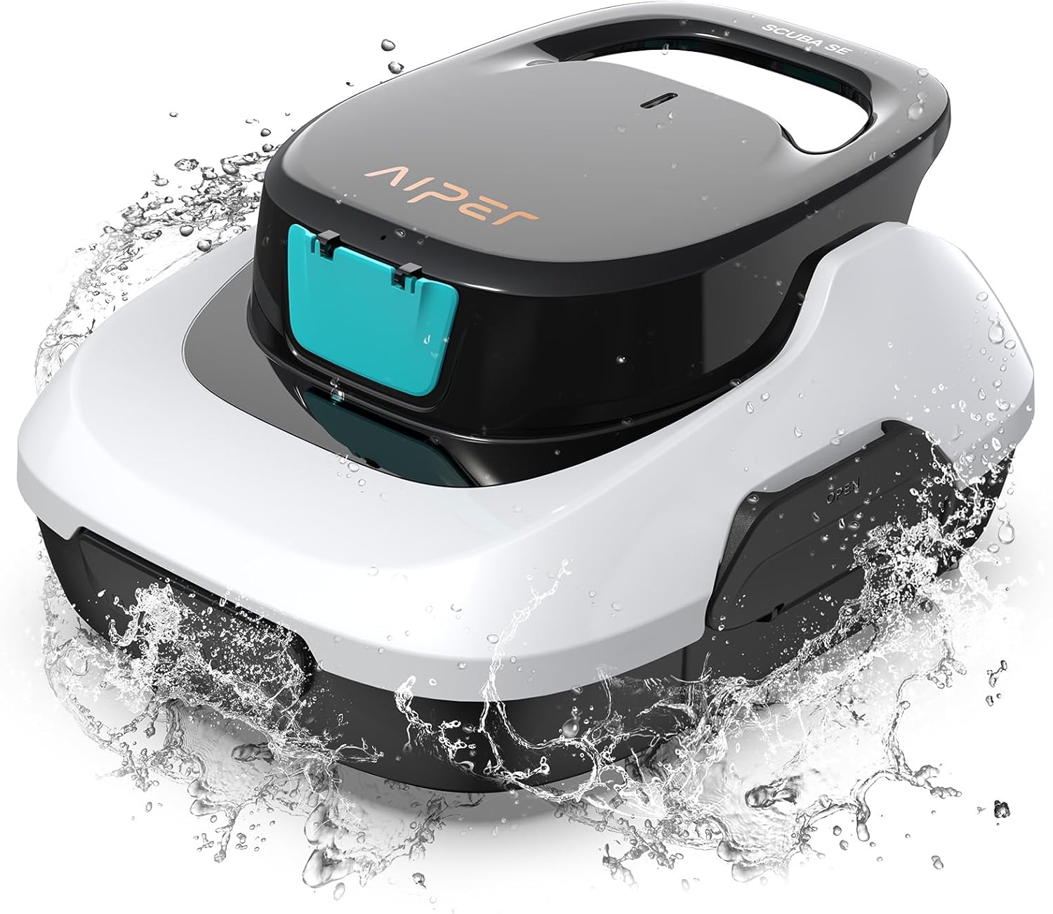 AIPER Scuba SE Robot Piscine, Aspirateur Piscine sans Fil, 90 Minutes de Nettoyage, Fonction de Stationnement Automatique, Nettoyeur de Piscine Compact et Léger, Idéal pour Les Piscines Hors Sol 80㎡