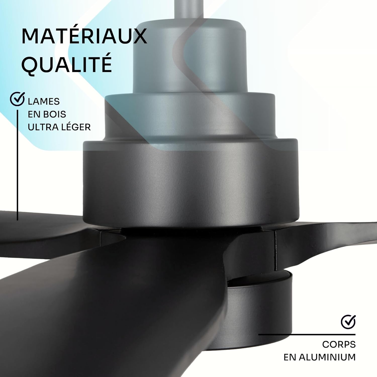 Mellerware - Brizy! Bright - 132cm - ventilateur plafond LED silencieux 45W