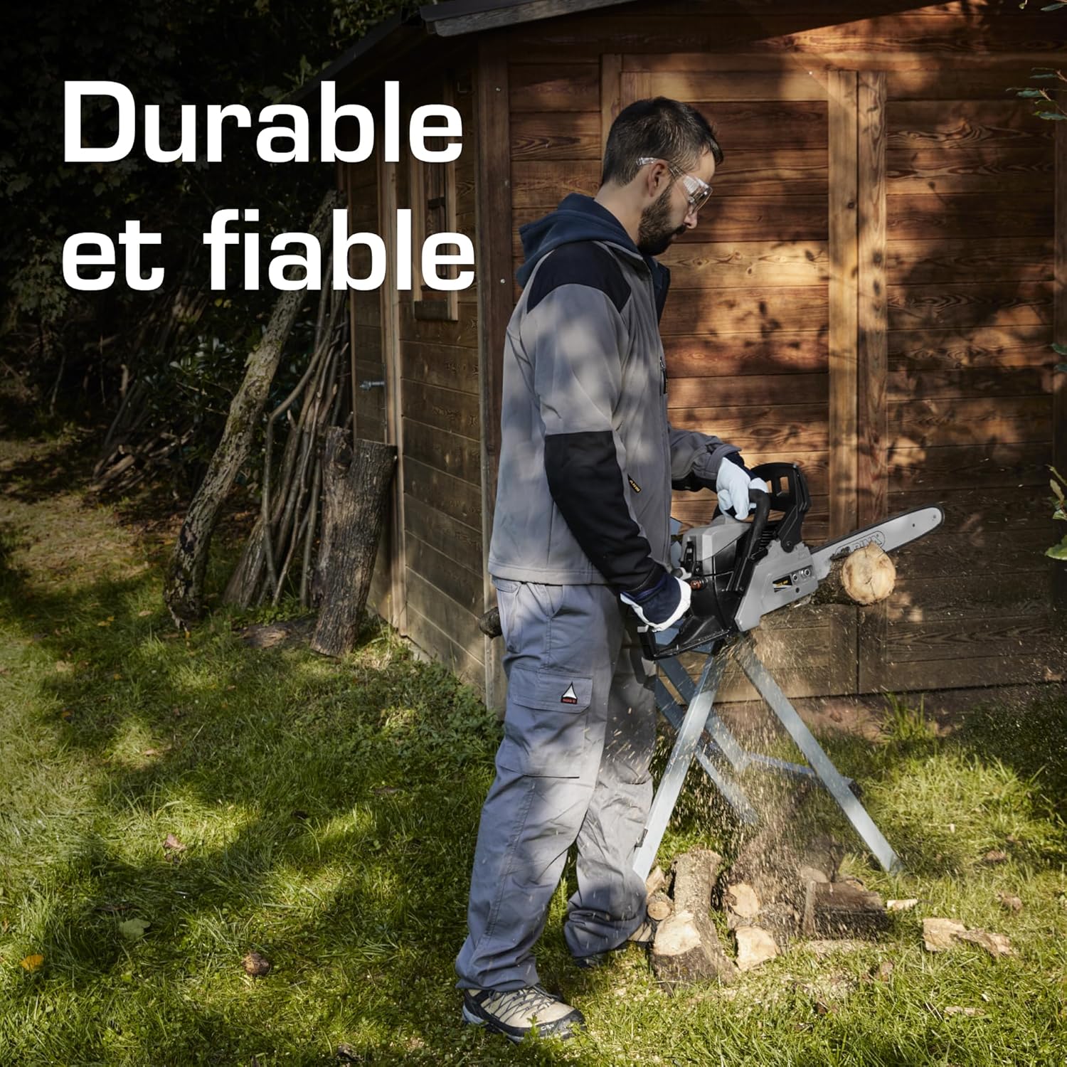 Alpina Tronçonneuse thermique ACS 38 (14)", Guide-chaîne de 35 cm (14)", Moteur thermique 37,2cc, 1200W, Vitesse de chaîne 21 m/s, Démarrage facile, Pompe à huile réglable automatiquement