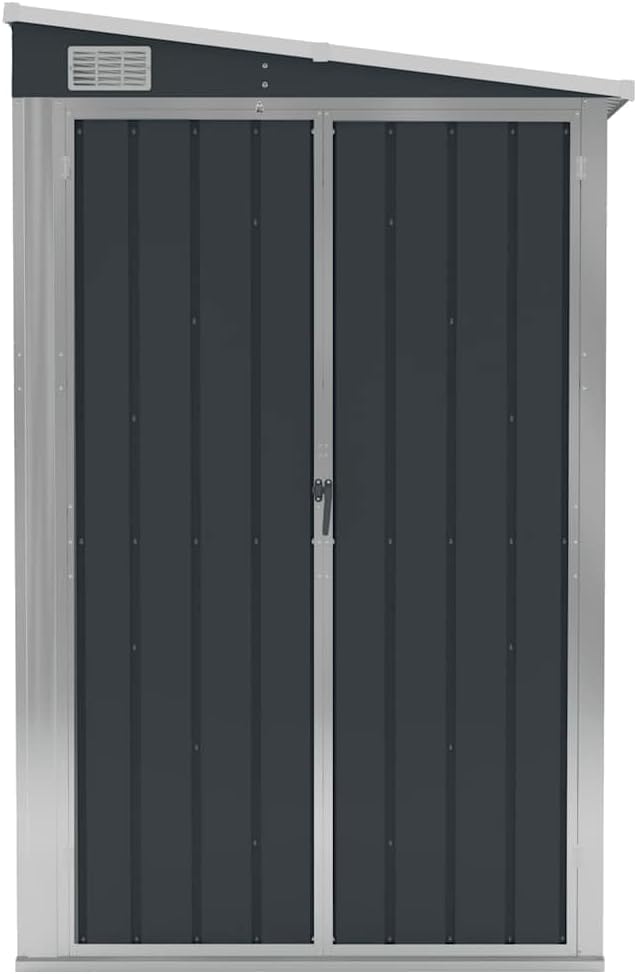 Générique Remise de Jardin Murale Anthracite 118x100x178 cm Acier,Structures extérieures, Cabanes & abris de Jardin,316219