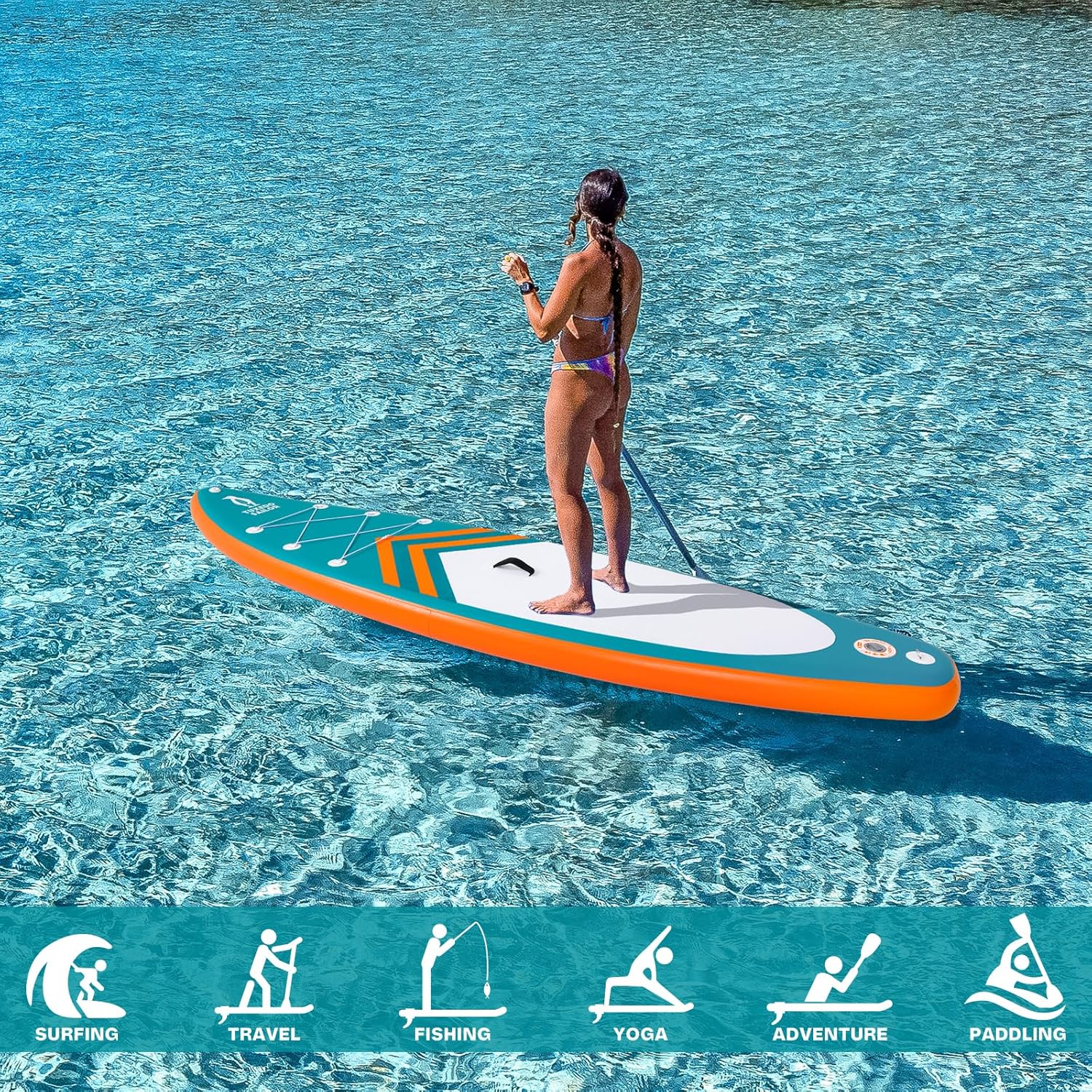 Tuxedo Sailor Paddle Gonflable Adulte, Planche de Stand Up Paddle Gonflable, Sup Paddle Board Gonflable avec Accessoires Complets, Planche de Surf Paddle