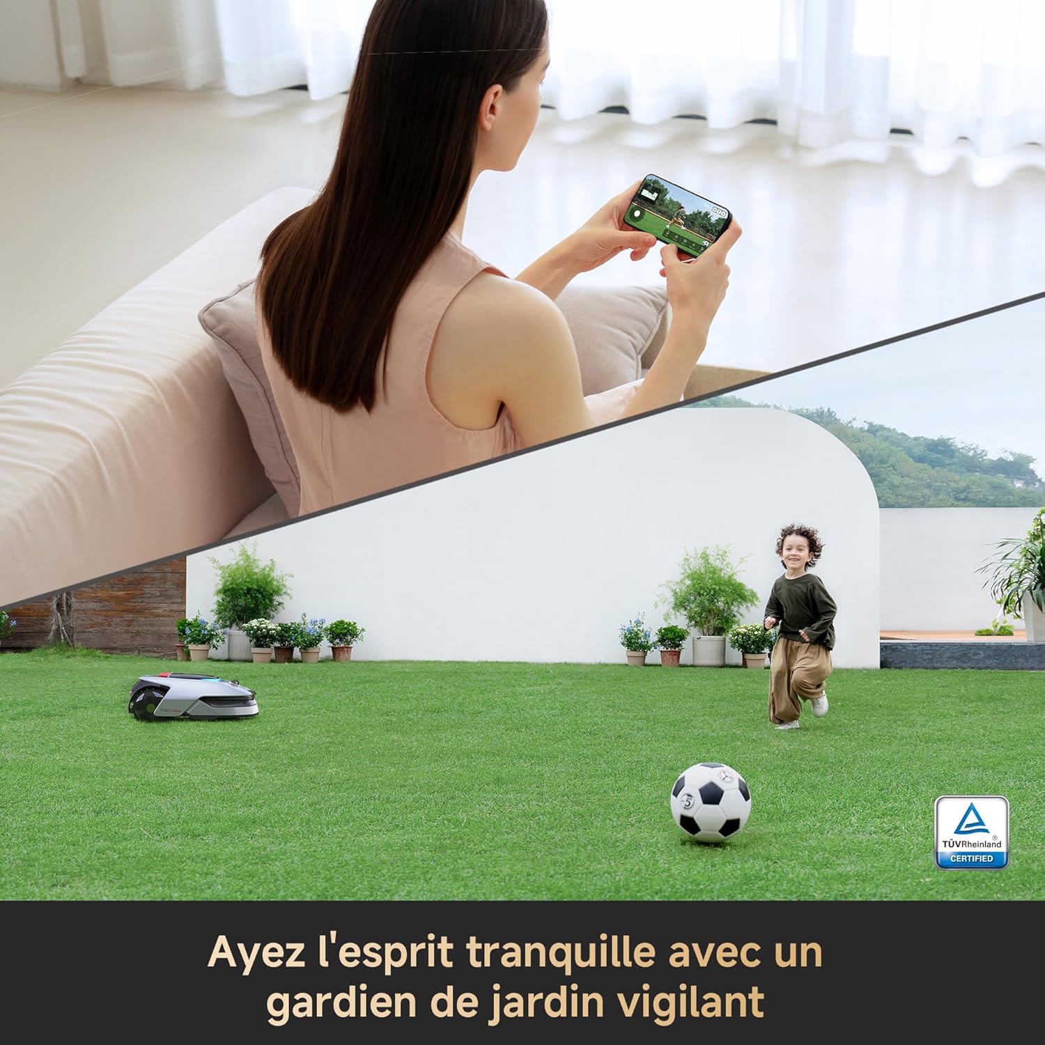 Dreame - A2 série - robot tondeuse 3000m², LiDAR 3D, caméra IA, pente 26,5° - A2 3000