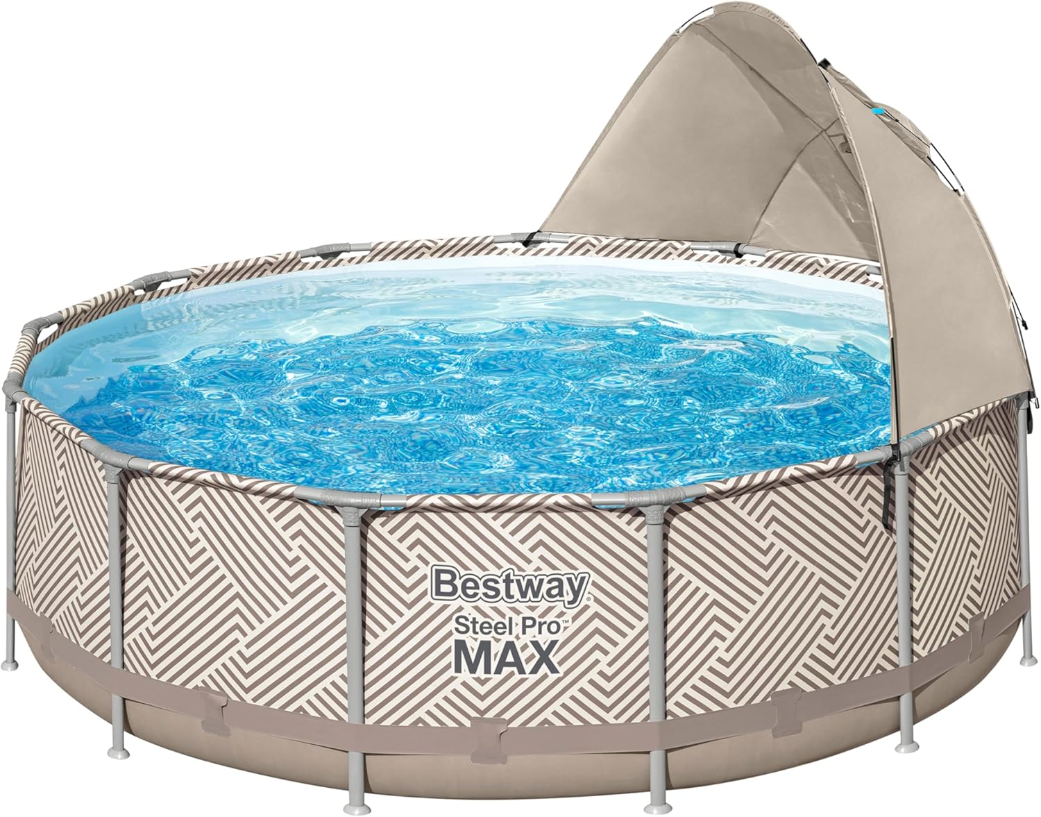 Bestway - Steel Pro Max - 396x107 cm - filtre, bâche, échelle, auvent