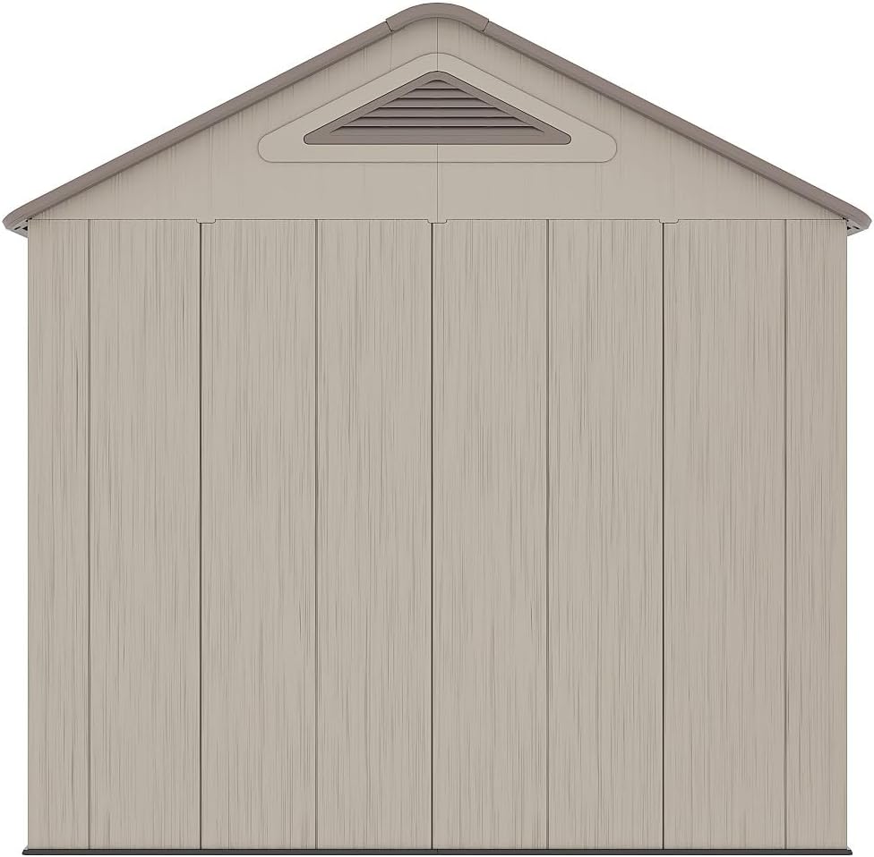 Vente-unique - Abri de jardin résine 4,5m², beige/marron, plancher, 22mm - ANTEVA