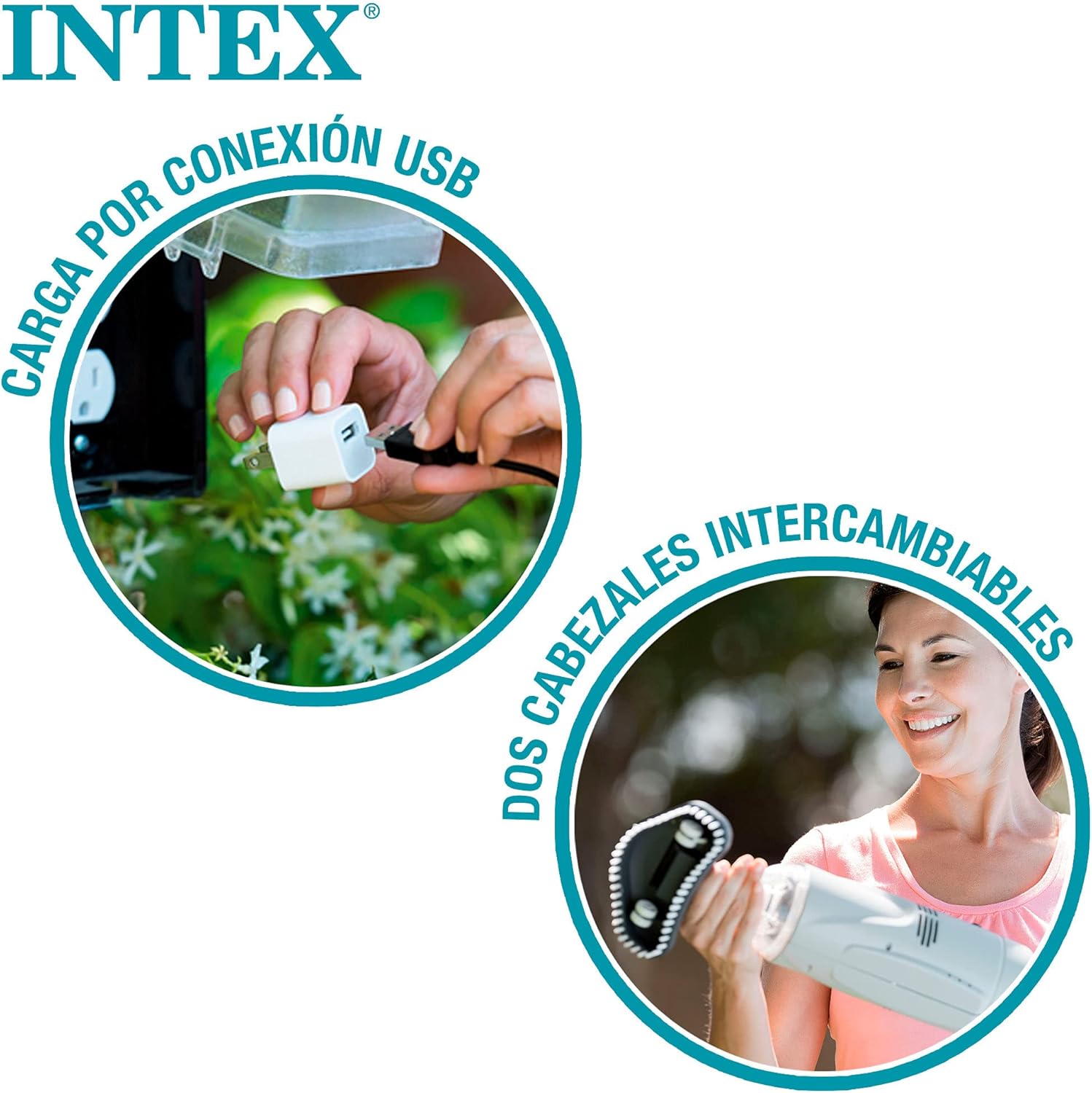 Intex - aspirateur piscine sous-marin, gris, à batterie, portatif
