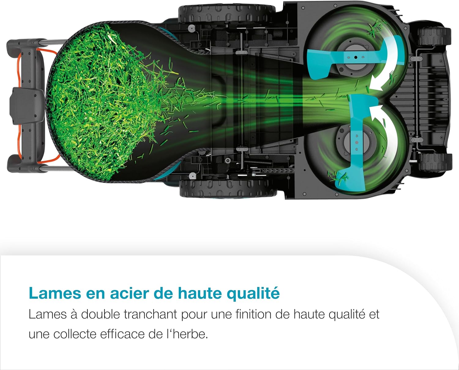 Gardena - PowerMax Duo - 46 cm - tondeuse haute performance à double lame, batterie P4A, 4636V