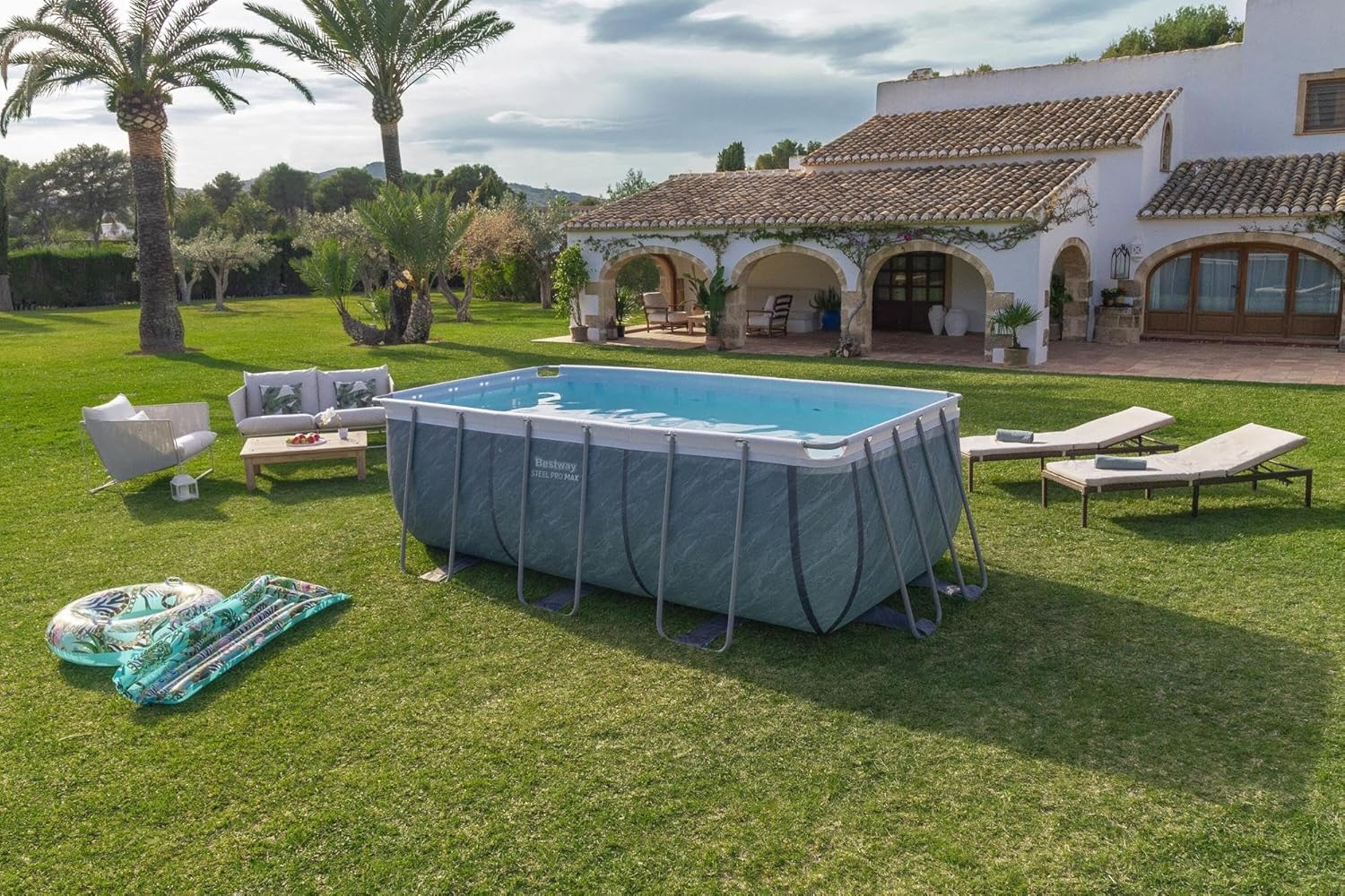 Bestway - Steel Pro Max piscine hors sol - 412x201x122 cm - gris