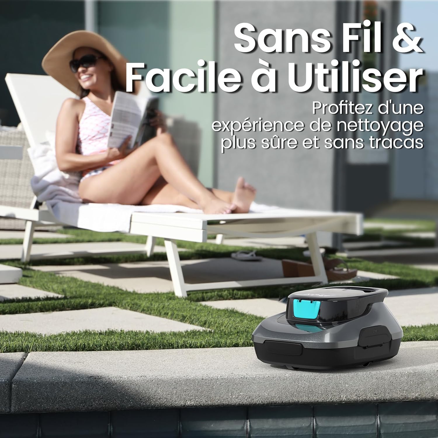 AIPER - Scuba SE - compact, sans fil, 90min, 80㎡, station auto