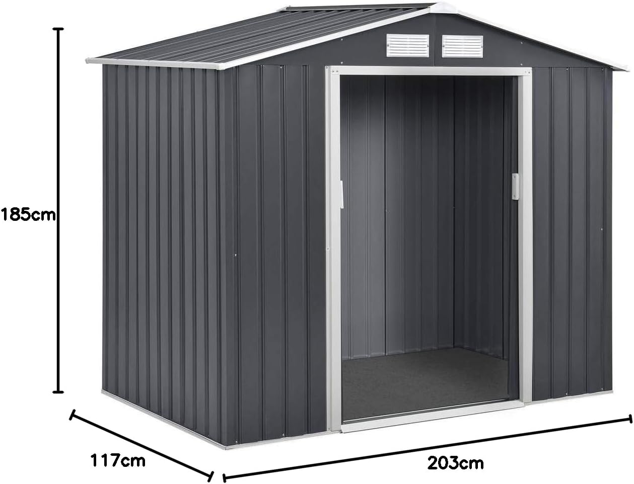 Habitat et Jardin - Abri de Métal Vegas - 2.7m² - gris - 1299_‎93414