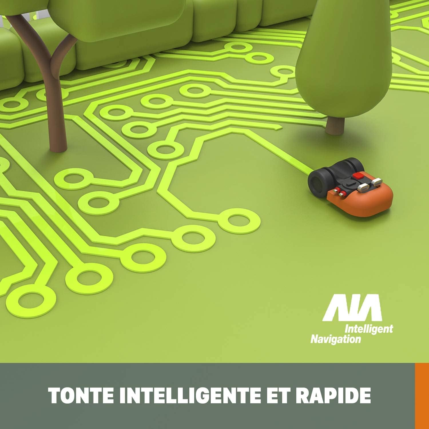 WORX - Landroid 1500 m² - Robot tondeuse connecté, autonome, application - WR153E