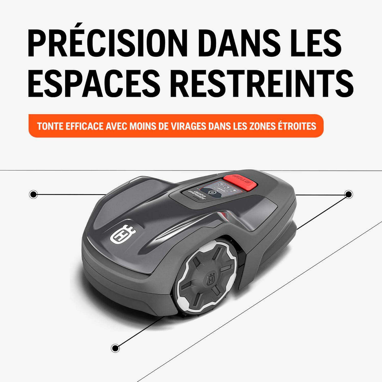 Husqvarna - Automower Aspire R4 - 400 m² - robot connecté Wi-Fi, Bluetooth, commande vocale