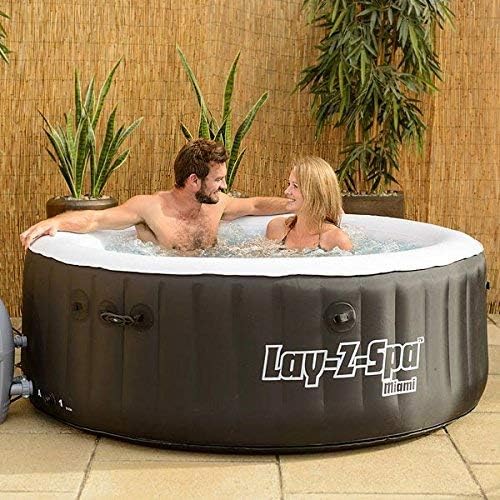 Lay-Z-Spa - spa gonflable Miami - structure robuste, facile à installer - 54123