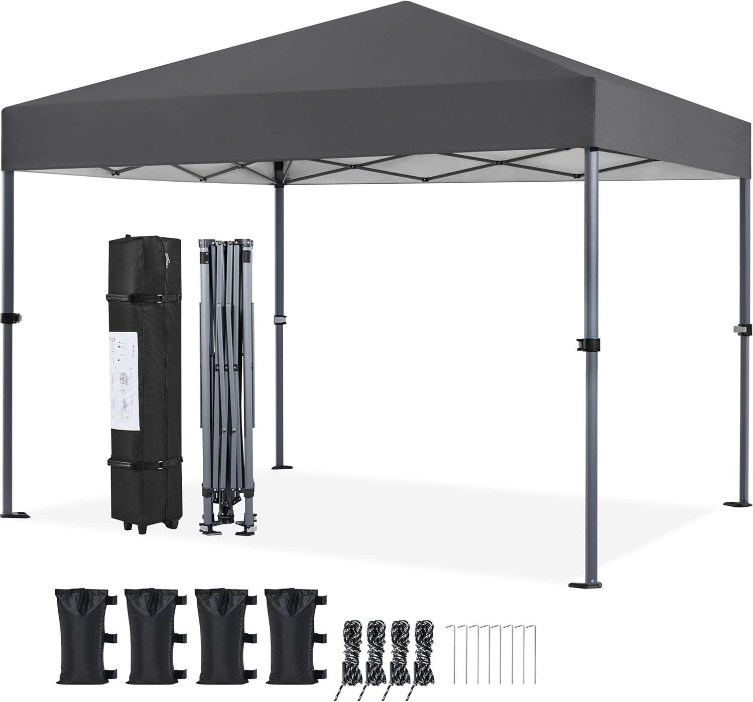 Yaheetech - Tonnelle de jardin pliante - 3x3 m - sac de transport, sacs de sable, chevilles