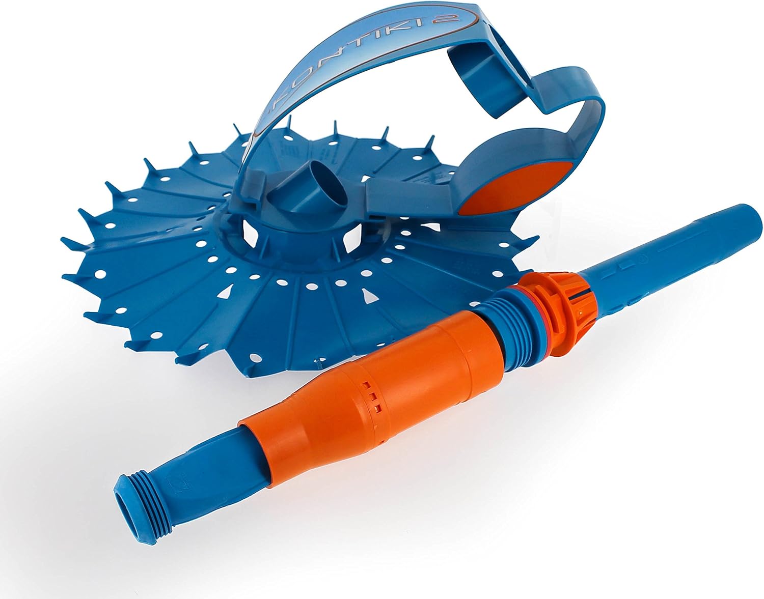 Zodiac Robot Nettoyeur de Piscine Hydraulique, Fond Seul, pour Piscines 8 x 4 m Maximum, Aspiration à Diaphragme, Kontiki 2, Bleu/Orange, W70478