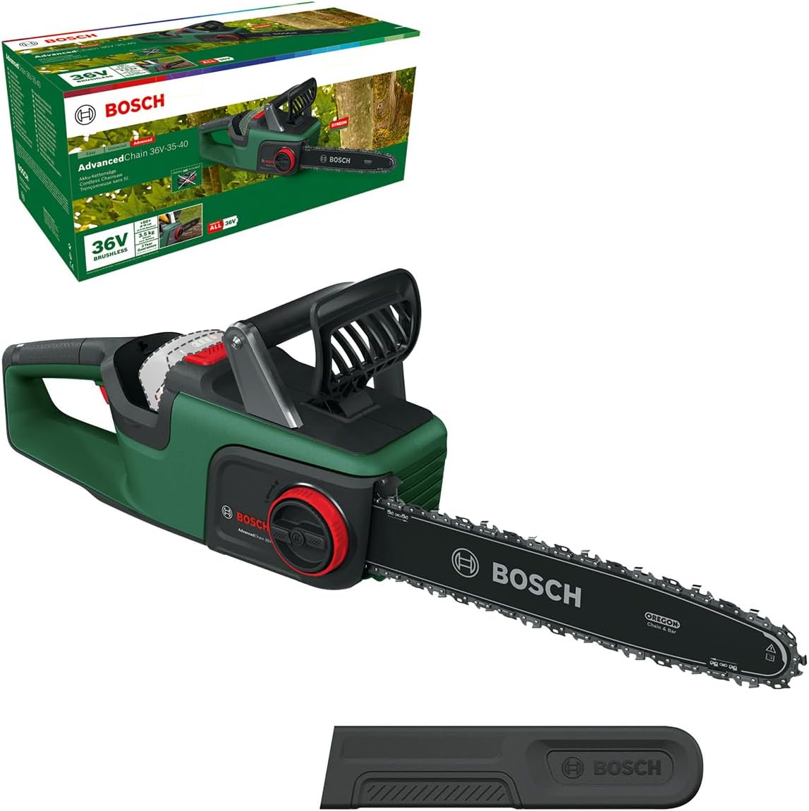 Bosch - AdvancedChain série 36V - 35 cm - vitesse 14 m/s, bois dur, 36V, AdvancedChain 36V-35-40