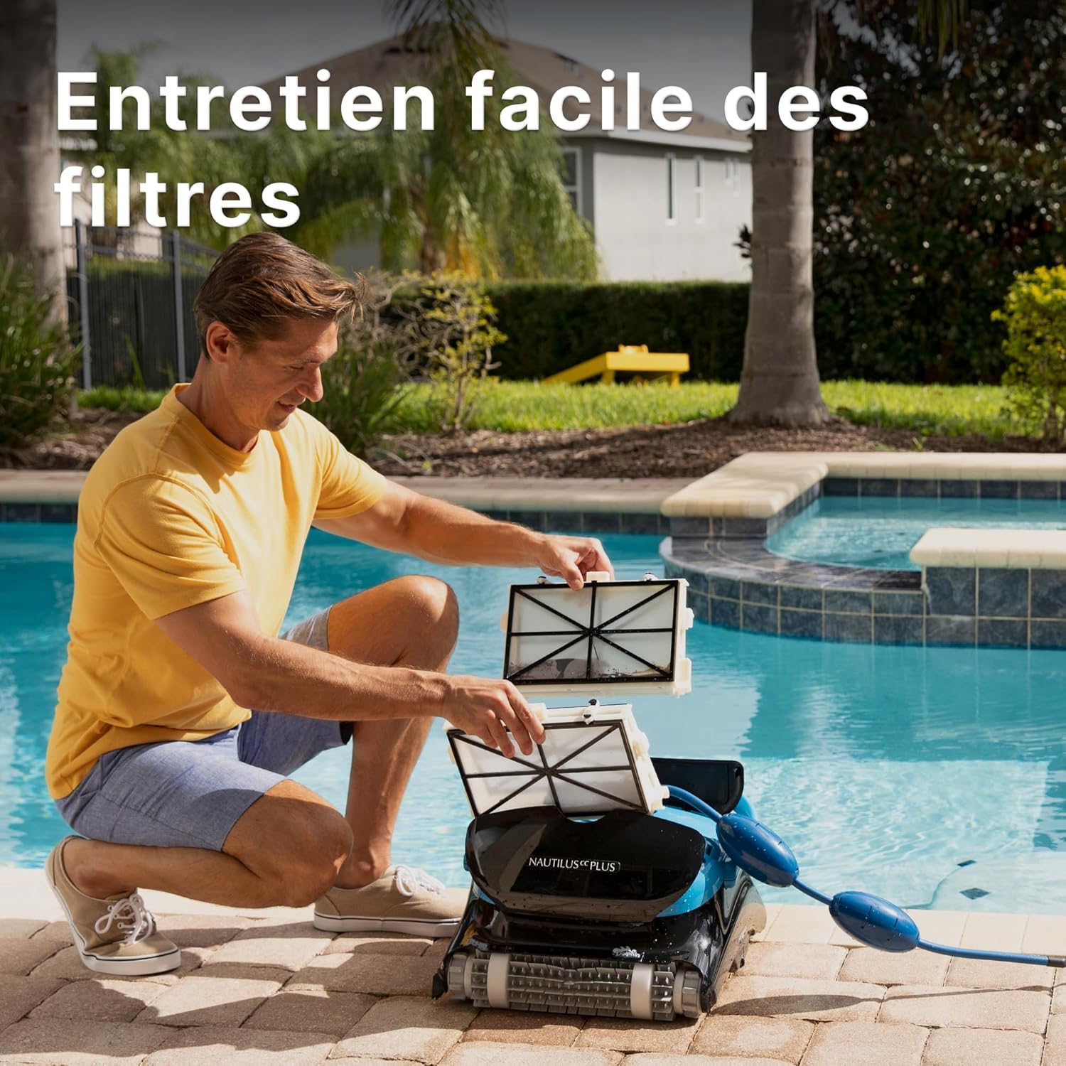 Dolphin - Nautilus CC Plus - 12m - robot fond et parois, double filtration, programmateur, planification intelligente