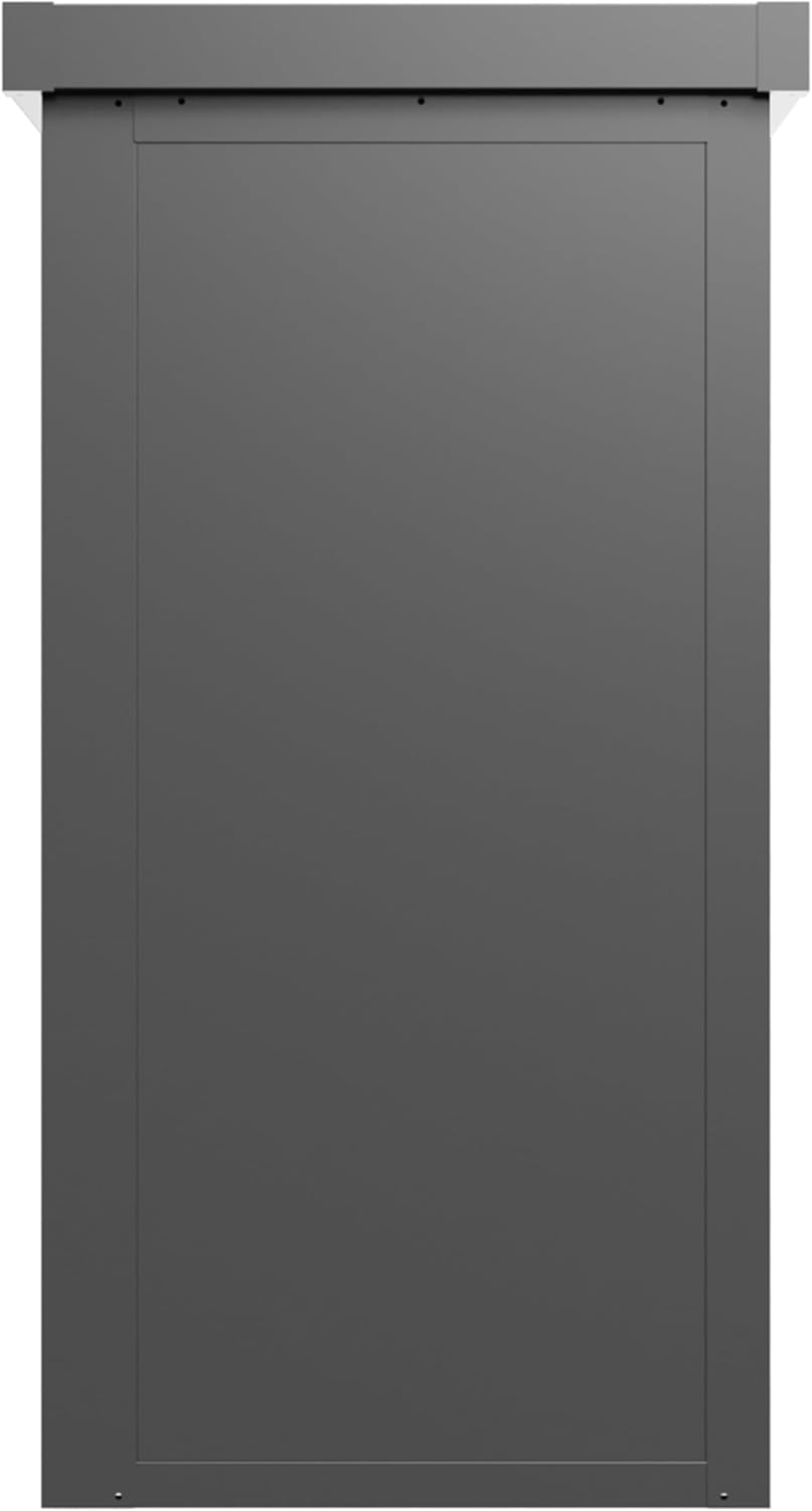 GFP Primeyard Armoire de Jardin en métal 180x78x161 cm Abris de Jardin Anthracite, Plancher Inclus