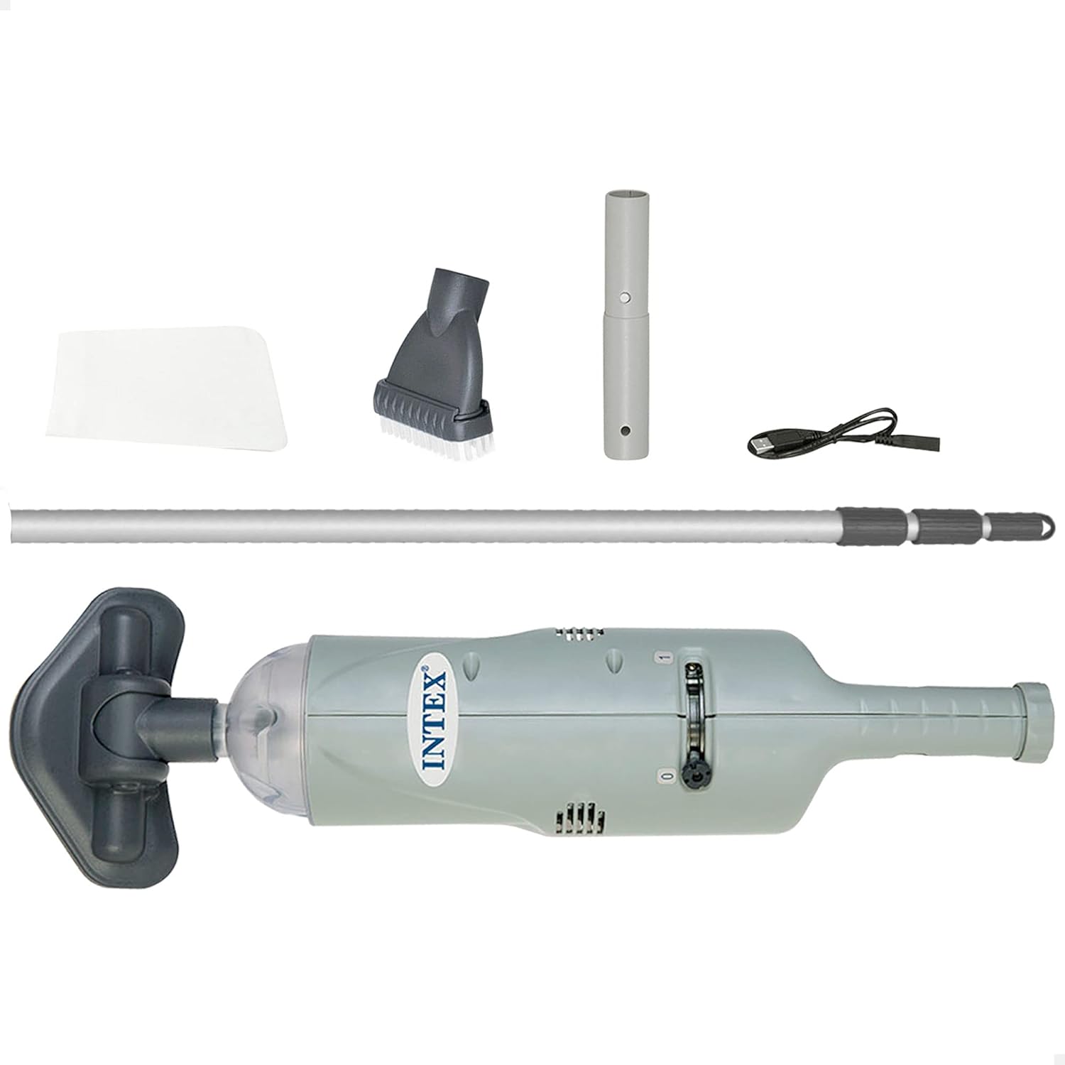 Intex - aspirateur piscine sous-marin, gris, à batterie, portatif