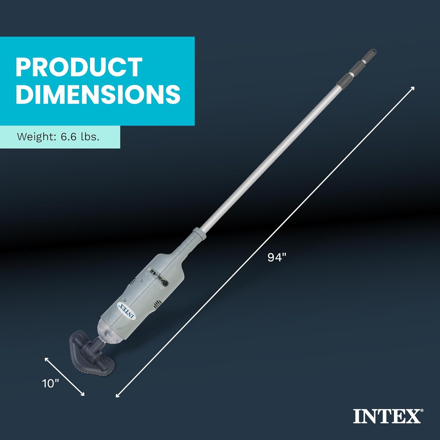 Intex - aspirateur à main rechargeable - gris - fonctionnalité pool cleaning - 28620EP