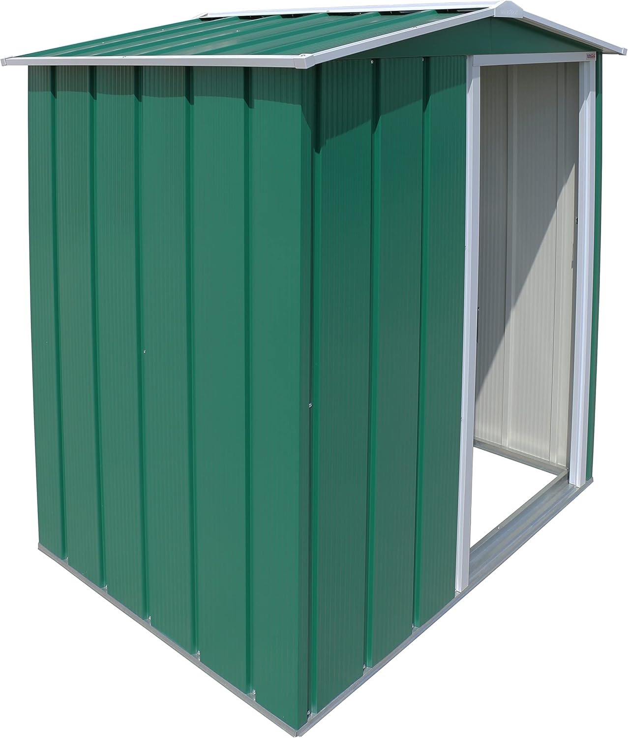 Abri métal, toit renforcé, vert