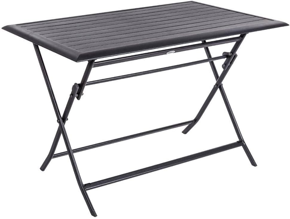 Hespéride - Azua - table pliante 4 places, alu époxy gris graphite