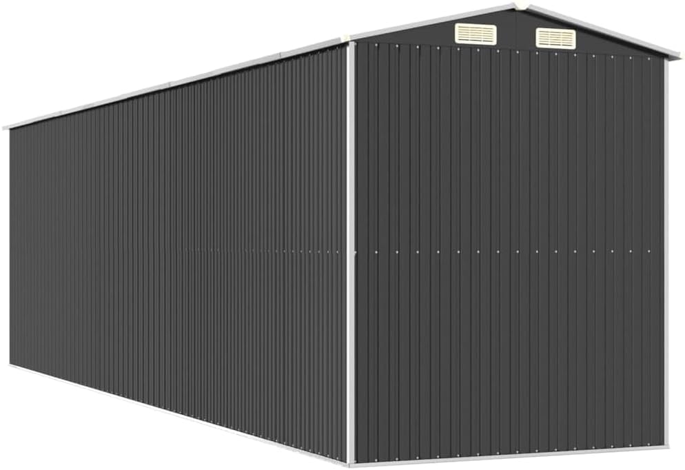 vidaXL - Abri de jardin acier galvanisé anthracite 192x689x223 cm