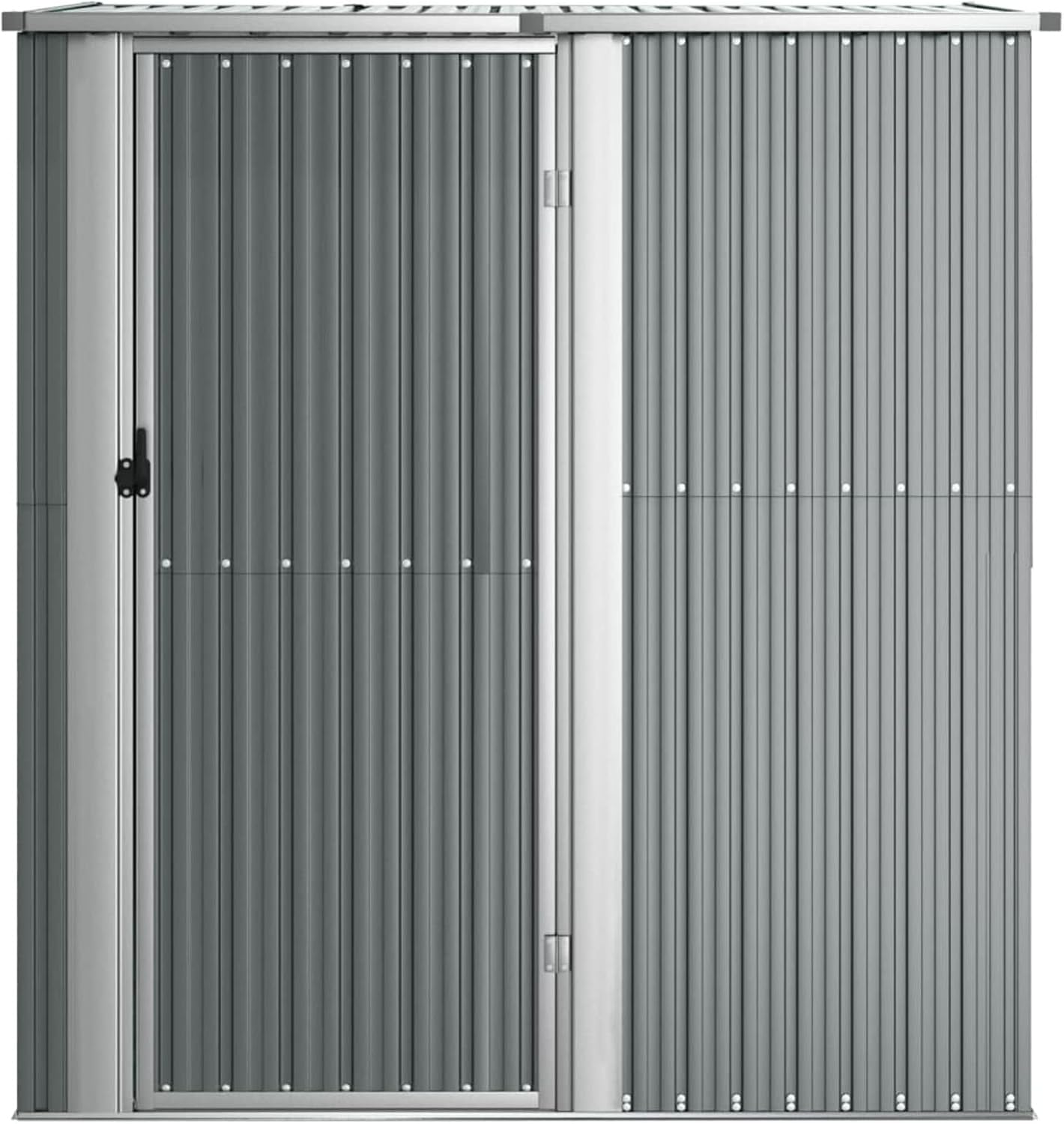 Homgoday - Abri de jardin acier galvanisé - 180,5x97x209,5 cm - Toit incliné, porte coulissante