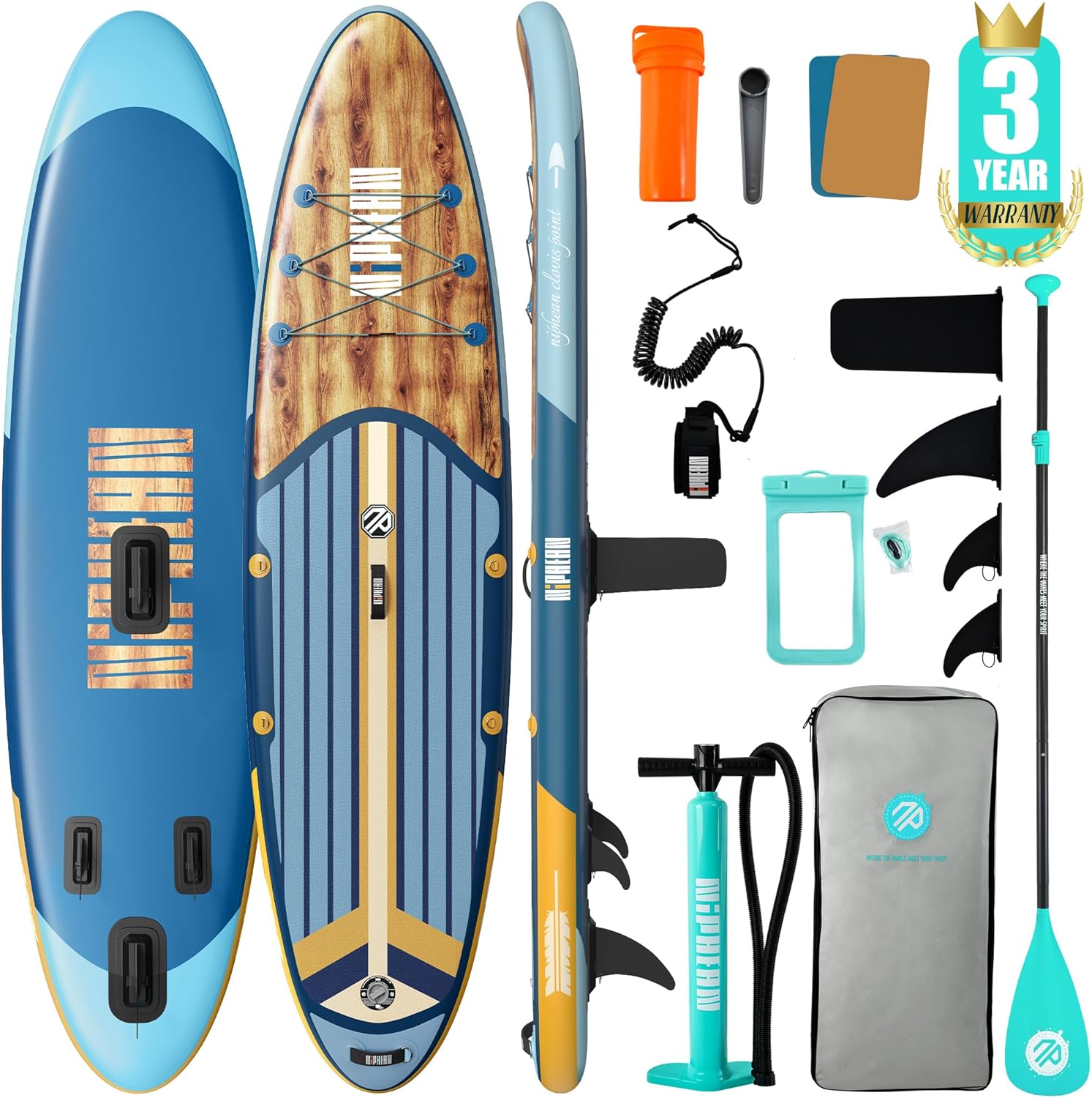Niphean - Paddle Gonflable Adulte - 320cm - 200kg, 2 personnes, siège inclus