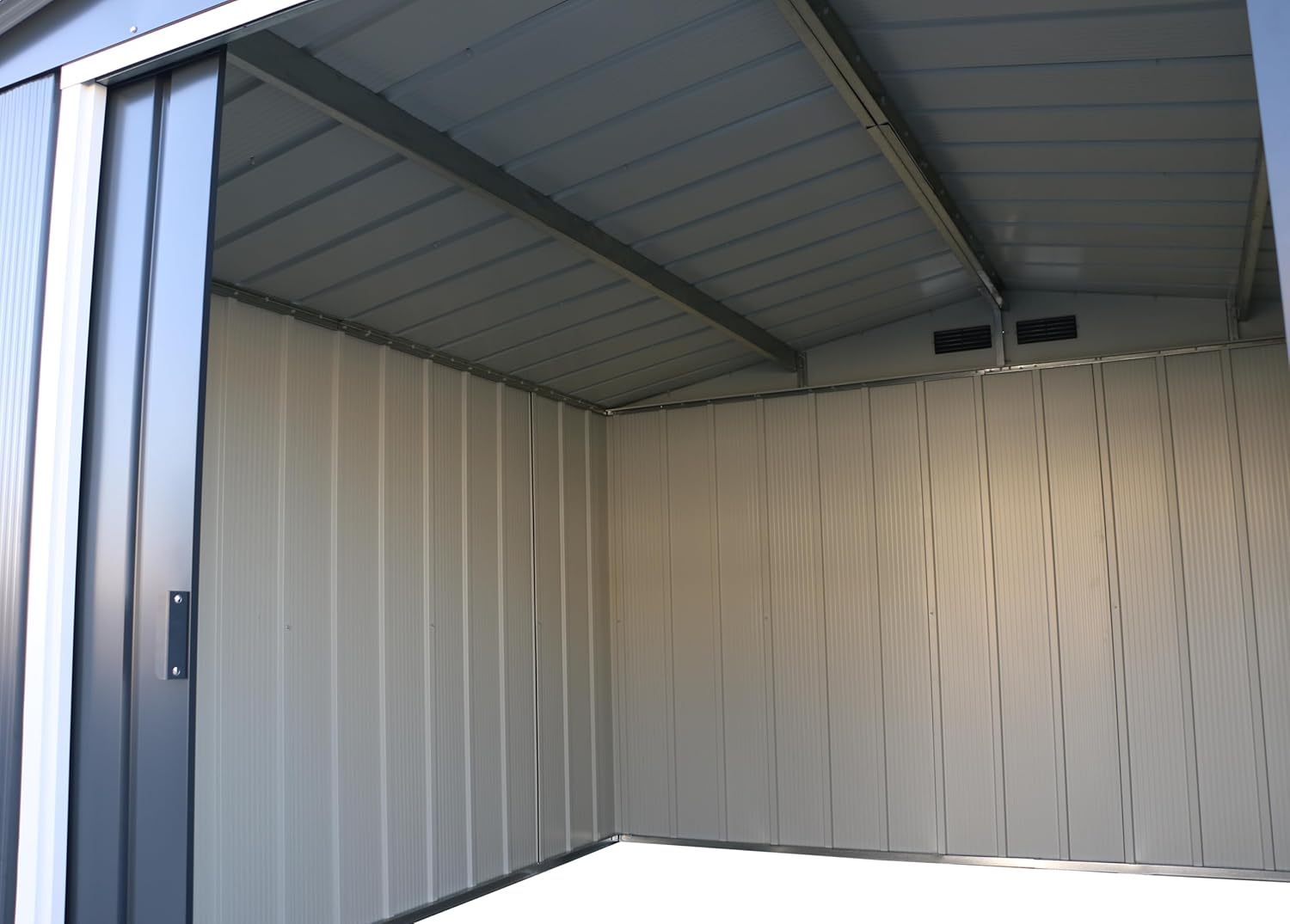 Duramax - ECO série - 10x10 pieds - abri jardin métal galvanisé, toit renforcé, anthracite, sans entretien - ECO10X10