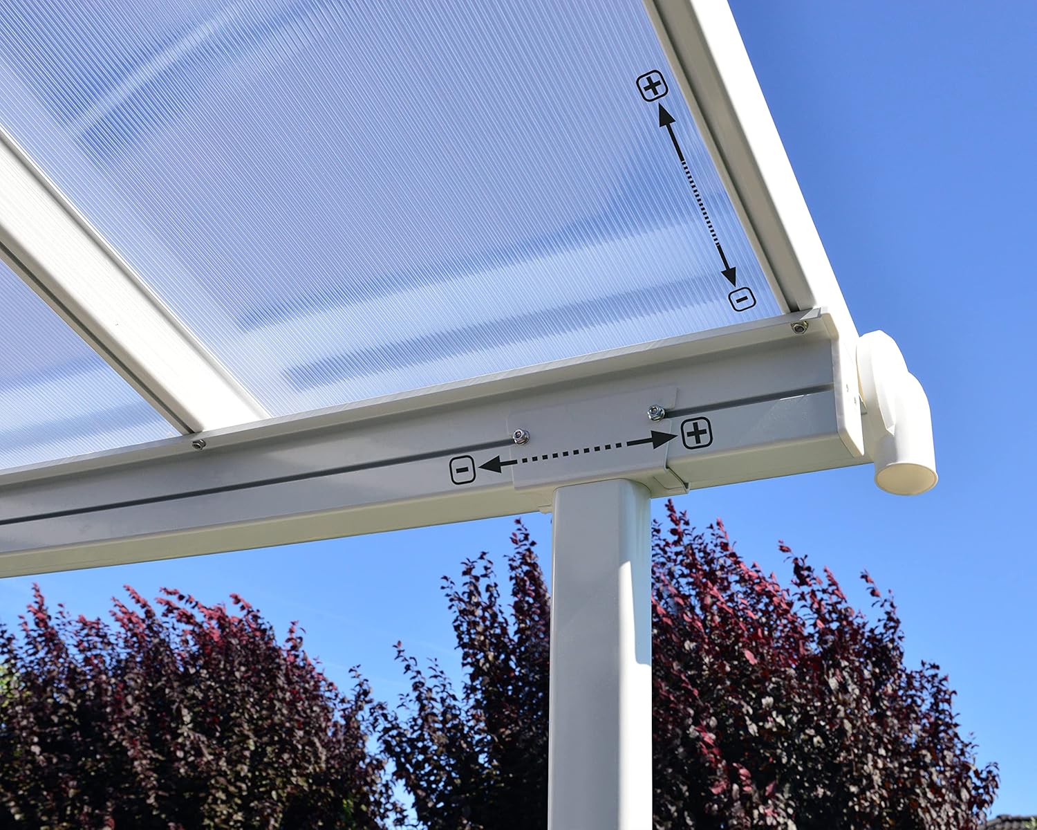 Canopia - Sierra - 5 m² - aluminium & polycarbonate, terrasse, blanc
